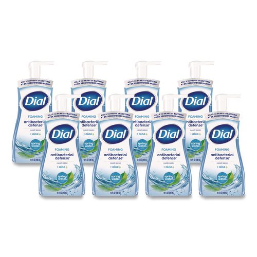 Image of DialÂ® Antibacterial Foaming Hand Wash, Spring Water Scent, 10 oz, 8/Carton