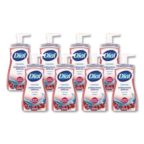 Image of Dial® 17000 34727 Antibacterial Foaming Hand Wash, Power Berries Scent, 10 oz, 8/Carton