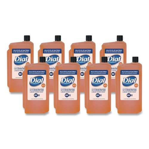 Image of Dial® Professional 84019 Gold Antibacterial Liquid Hand Soap, 1 L, 8/Carton