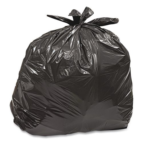 Image of AEP® Industries Inc. 1506754 Heavy-Duty Contractor Clean-Up Bags, 60 Gal, 3 Mil, 32" X 50", Black, 20/carton