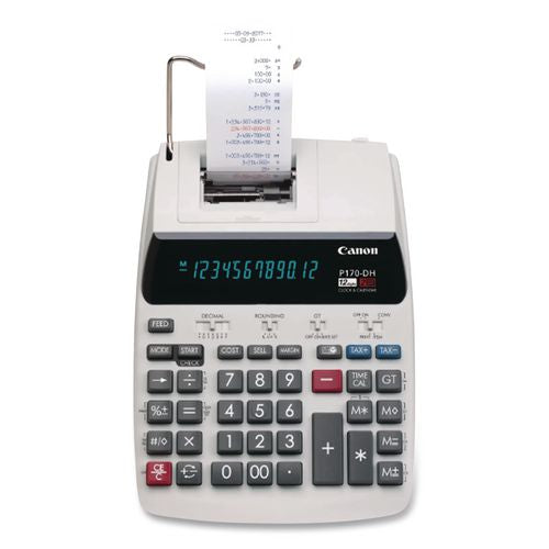 Image of Canon® 2204C001 P170-Dh-3 Printing Calculator, Black/red Print, 2.3 Lines/sec