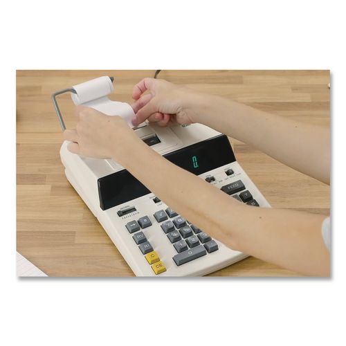 Image of Canon® 9933B001 CP1213DIII 12-Digit Heavy-Duty Commercial Desktop Printing Calculator, Black/Red Print, 4.8 Lines/Sec