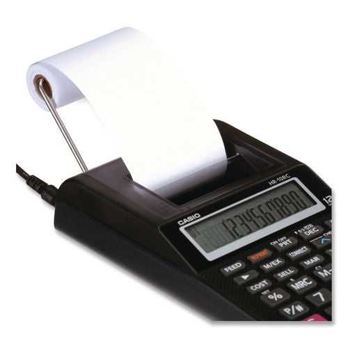 Image of Casio® HR-10RC Hr-10rc Handheld Portable Printing Calculator, Black Print, 1.6 Lines/sec