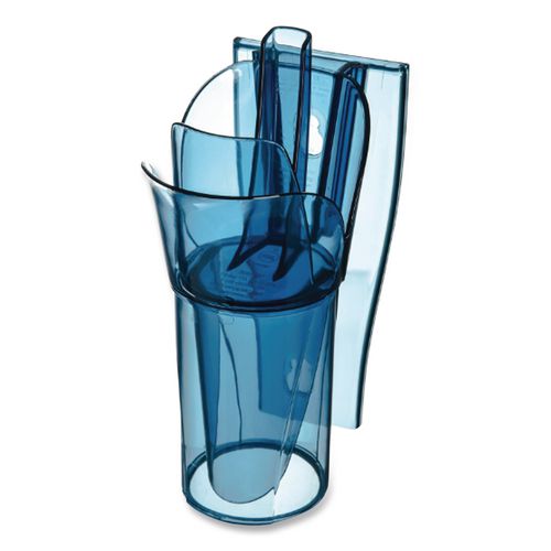 Image of San Jamar® SAN SI5000 Saf-T-Scoop and Guardian System for Ice Machines, 6 oz to 10 oz Ice Scoop, Transparent Blue