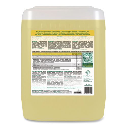 Image of Simple Green® 3000000114005 Industrial Cleaner and Degreaser, Lemon Scent, 5 gal Pail