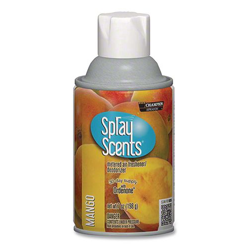 Image of Chase Products 5192 Champion Sprayon SPRAYScents Metered Air Freshener Refill, Mango, 7 oz Aerosol Spray, 12/Carton