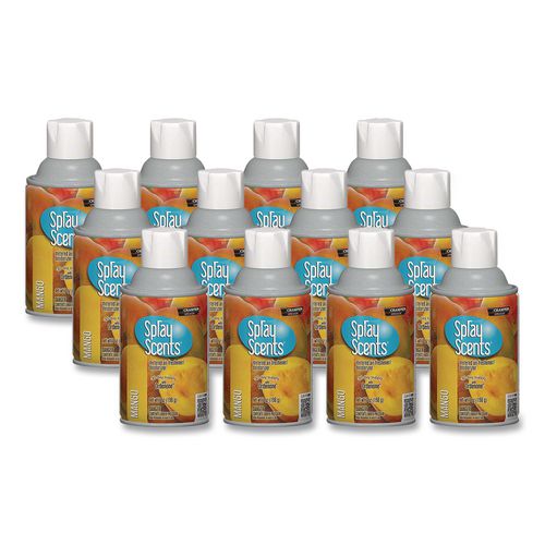 Image of Chase Products 5192 Champion Sprayon SPRAYScents Metered Air Freshener Refill, Mango, 7 oz Aerosol Spray, 12/Carton