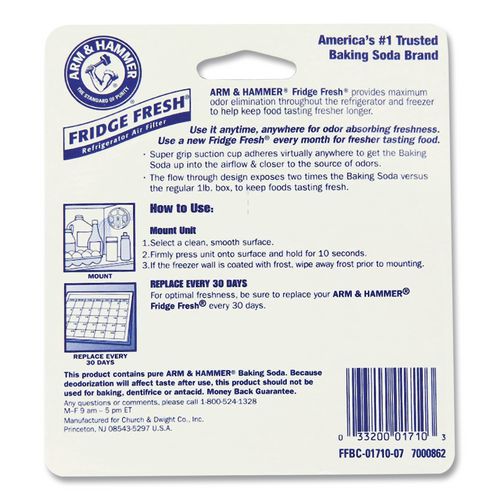 Image of Arm & Hammer 33200-01710 Fridge Fresh Baking Soda, Unscented, 5.5 Oz, 8/carton