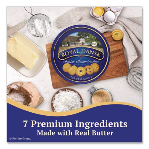 Image of Royal Dansk® 53005 Cookies, Danish Butter, 12 Oz Tin