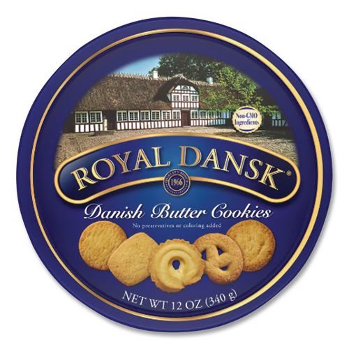 Image of Royal Dansk® 53005 Cookies, Danish Butter, 12 Oz Tin