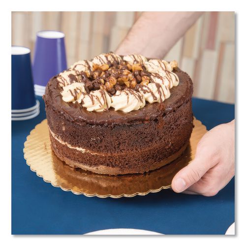 Image of SCT® SCH 1615 Gold Cake Circles, Single Wall Construction, 10" Diameter, Gold, Paper, 200/Carton