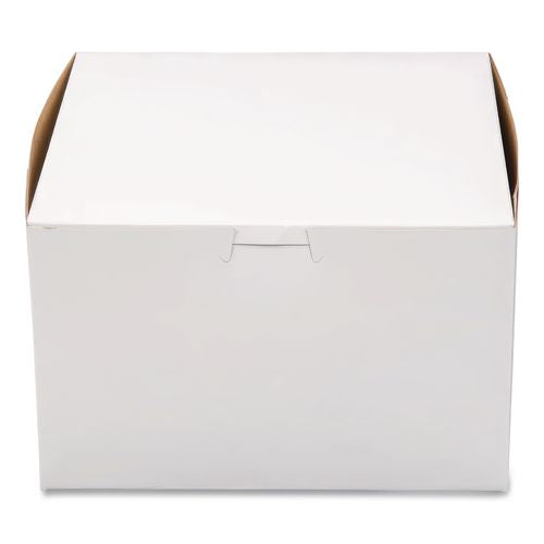 Image of SCT® 9455 White One-Piece Non-Window Bakery Boxes, 8 x 8 x 5, White, Paper, 100/Carton
