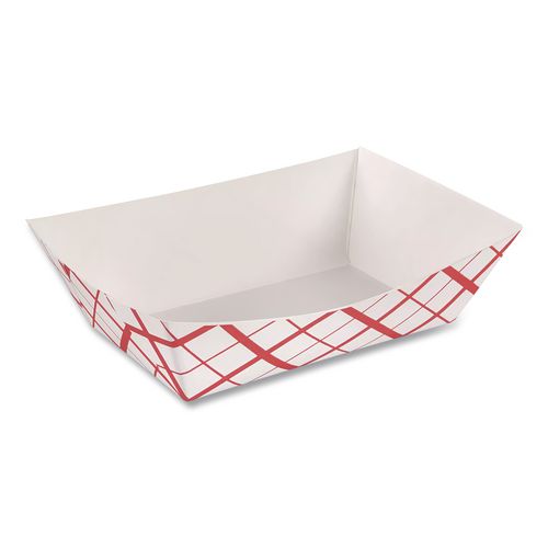 Image of SCT® 417 Paper Food Baskets, 2 lb Capacity, Red/White, Paper, 1,000/Carton