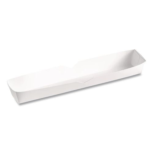 Image of SCT® SCH 0711 Footlong Hot Dog Tray, 10.25 x 1.5 x 1.25, White, Paper, 500/Carton
