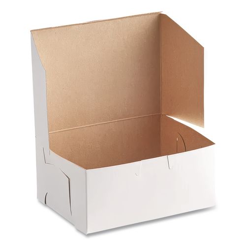 Image of SCT® 905 White One-Piece Non-Window Bakery Boxes, 6 x 6 x 3, White, Paper, 250/Carton