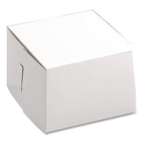 Image of SCT® SCH 0909 White One-Piece Non-Window Bakery Boxes, 6 x 6 x 4, White, Paper, 250/Bundle