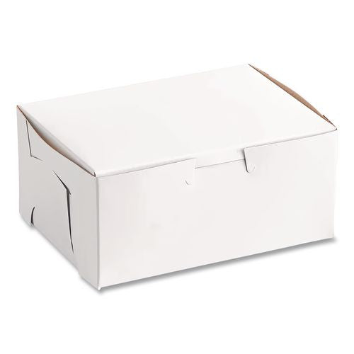 Image of SCT® SCH 0911 White One-Piece Non-Window Bakery Boxes, 6.25 x 3.75 x 2.13, White, Paper, 250/Bundle