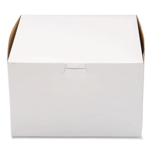 Image of SCT® SCH 0941 White One-Piece Non-Window Bakery Boxes, 8 x 8 x 4, White, Paper, 250/Carton