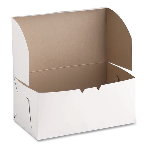 Image of SCT® SCH 0949 White One-Piece Non-Window Bakery Boxes, 4 x 9 x 5, White, Paper, 250/Carton
