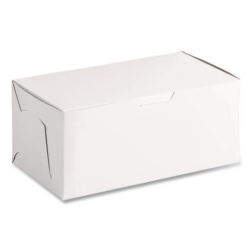 Image of SCT® SCH 0949 White One-Piece Non-Window Bakery Boxes, 4 x 9 x 5, White, Paper, 250/Carton