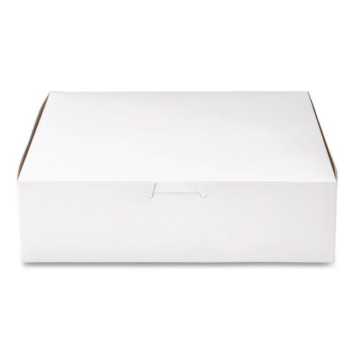 Image of SCT® 953 White One-Piece Non-Window Bakery Boxes, 9 x 9 x 2.5, White, Paper, 250/Carton