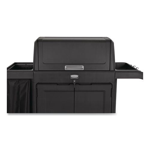 Image of Rubbermaid® Commercial 2202528 Locking Security Hood for Housekeeping Carts, Plastic, Black