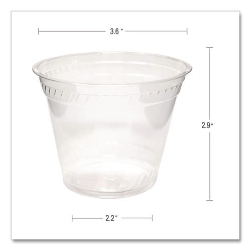 Image of Fabri-Kal® 000000000009509100 Greenware Cold Drink Cups, Old-Fashioned Cup, 9 oz, Sugarcane, Clear, 50/Sleeve, 20 Sleeves/Carton