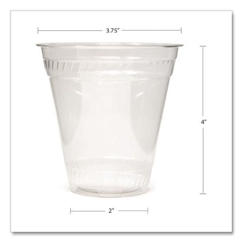 Image of Fabri-Kal® 000000000009502053 Kal-Clear PET Cold Drink Cups, Squat, 12 oz to 14 oz, Plastic, Clear, 50/Sleeve, 20 Sleeves/Carton