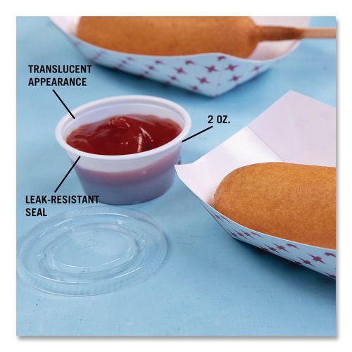 Image of Fabri-Kal® 000000000009505195 Portion Cups, 2 oz, Plastic, Clear, 250/Sleeve, 10 Sleeves/Carton
