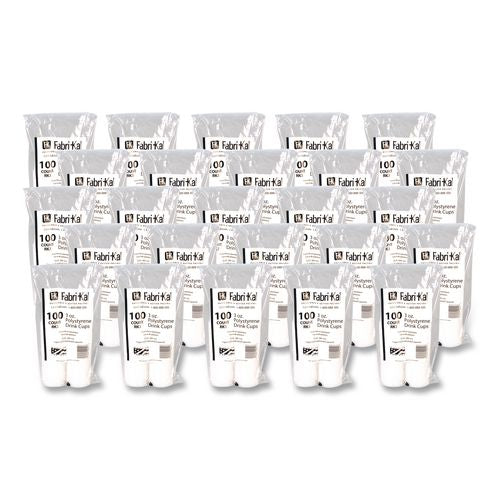 Image of Fabri-Kal® 000000000009500018 RK Crisscross Cold Drink Cups, 3 oz, Plastic, Clear, 100/Bag, 25 Bags/Carton