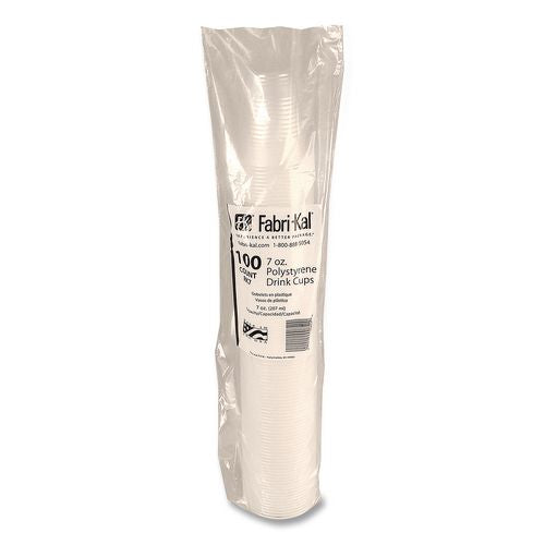 Image of Fabri-Kal® 000000000009508022 RK Ribbed Cold Drink Cups, 7 oz, Plastic, Clear, 100/Bag, 25 Bags/Carton