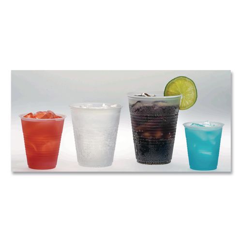 Image of Fabri-Kal® 000000000009508022 RK Ribbed Cold Drink Cups, 7 oz, Plastic, Clear, 100/Bag, 25 Bags/Carton