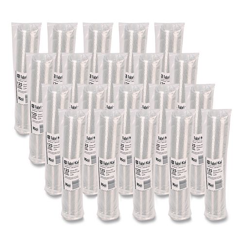Image of Fabri-Kal® 000000000009505083 Portion Cup Lids, Fits 1.5 oz to 2.5 oz Portion Cups, Plastic, Clear, 125/Sleeve, 20 Sleeves/Carton