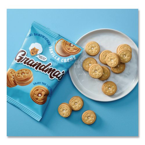 Image of Grandma's® FRI45095 Mini Vanilla Creme Sandwich Cookies, 3.71 Oz, 24/carton