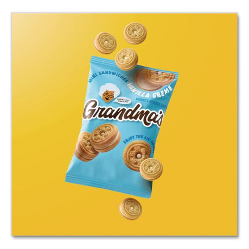 Image of Grandma's® FRI45095 Mini Vanilla Creme Sandwich Cookies, 3.71 Oz, 24/carton
