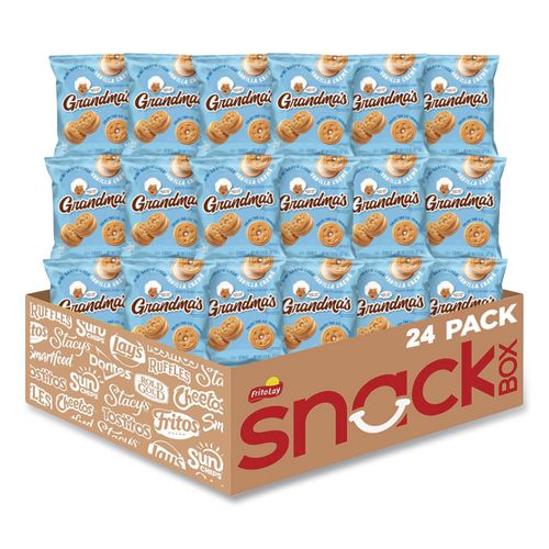 Image of Grandma's® FRI45095 Mini Vanilla Creme Sandwich Cookies, 3.71 Oz, 24/carton
