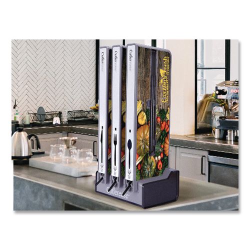 Image of WNA CEASEKN960BL Cutlery for Cutlerease Dispensing System, Mediumweight Knife, Plastic, Black, 960/Box