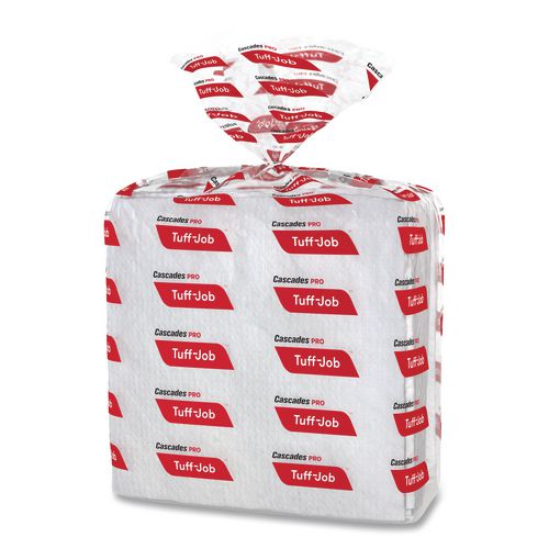 Image of Cascades PRO W420 Tuff-Job S400 Drc Wipers, Medium, 12 X 13, White, 60/pack, 18 Pack/carton