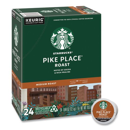 Image of Starbucks® 12434812 Pike Place Coffee K-Cups Pack, 24/box