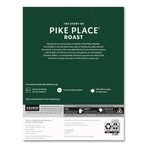 Image of Starbucks® 12434812 Pike Place Coffee K-Cups Pack, 24/box