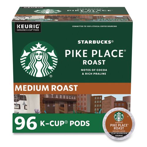 Image of Starbucks® 12434812 Pike Place Coffee K-Cups Pack, 24/box, 4 Box/carton