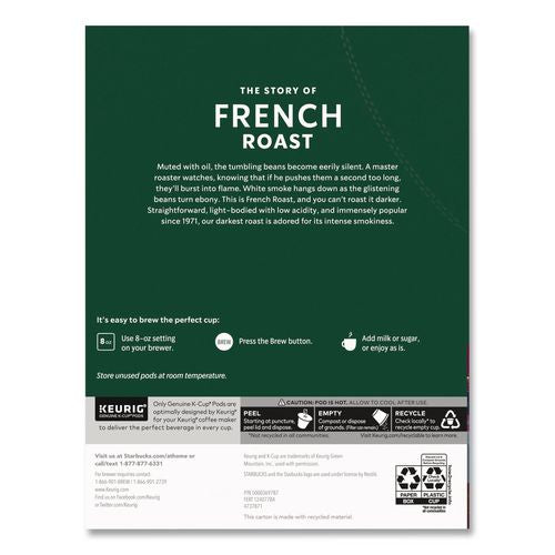 Image of Starbucks® 12434813 French Roast K-Cups, 24/box