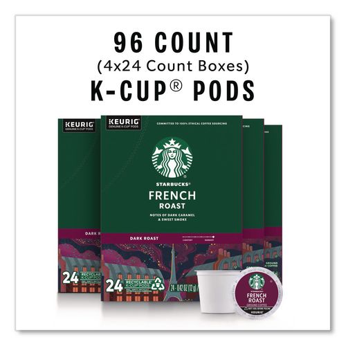 Image of Starbucks® 12434813 French Roast K-Cups, 96/carton