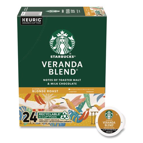 Image of Starbucks® 12434950 Veranda Blend Coffee K-Cups Pack, 24/box