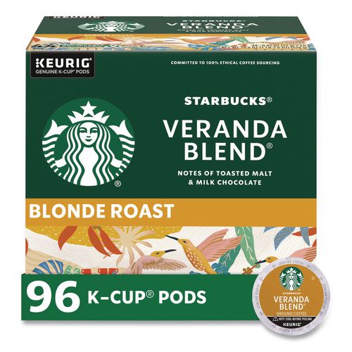 Image of Starbucks® 12434950 Veranda Blend Coffee K-Cups, 24/box, 4 Box/carton