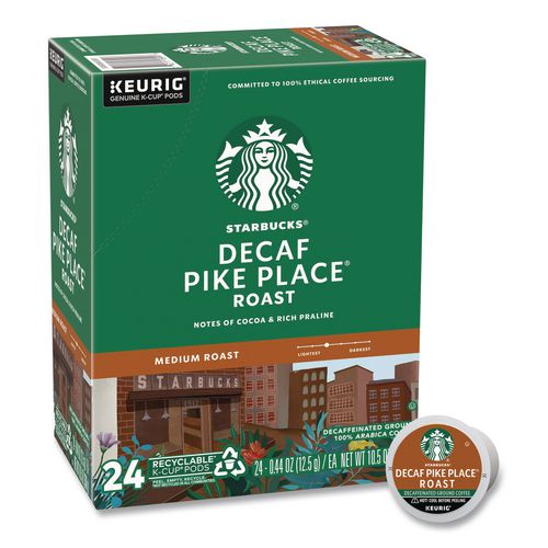 Image of Starbucks® 12434952 Pike Place Decaf Coffee K-Cups Pack, 24/box