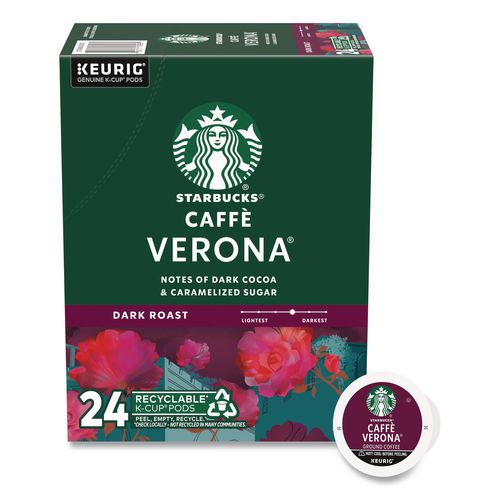 Image of Starbucks® 12434951 Caffe Verona Coffee K-Cups Pack, 24/box