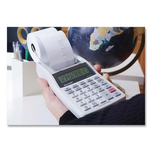 Image of Sharp® EL1611V EL-1611V Printing Calculator, Black/Red Print, 2 Lines/Sec