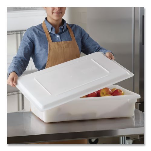 Image of Rubbermaid® Commercial FG350200WHT Food/Tote Box Lids, 26 x 18, White, Plastic