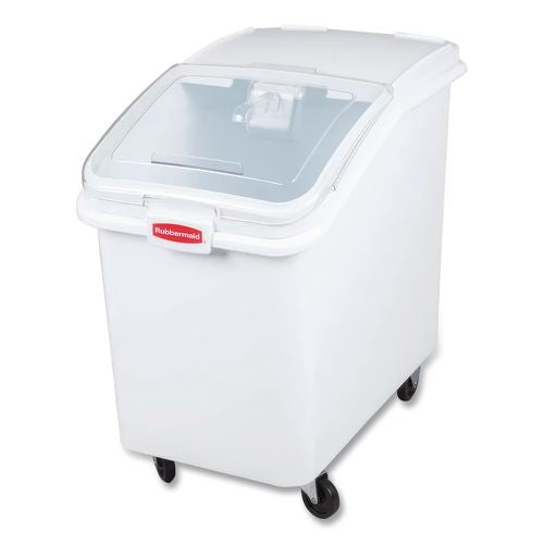 Image of Rubbermaid® Commercial FG360388WHT ProSave Mobile Ingredient Bin, 30.86 gal, 18 x 29.75 x 28, White, Plastic